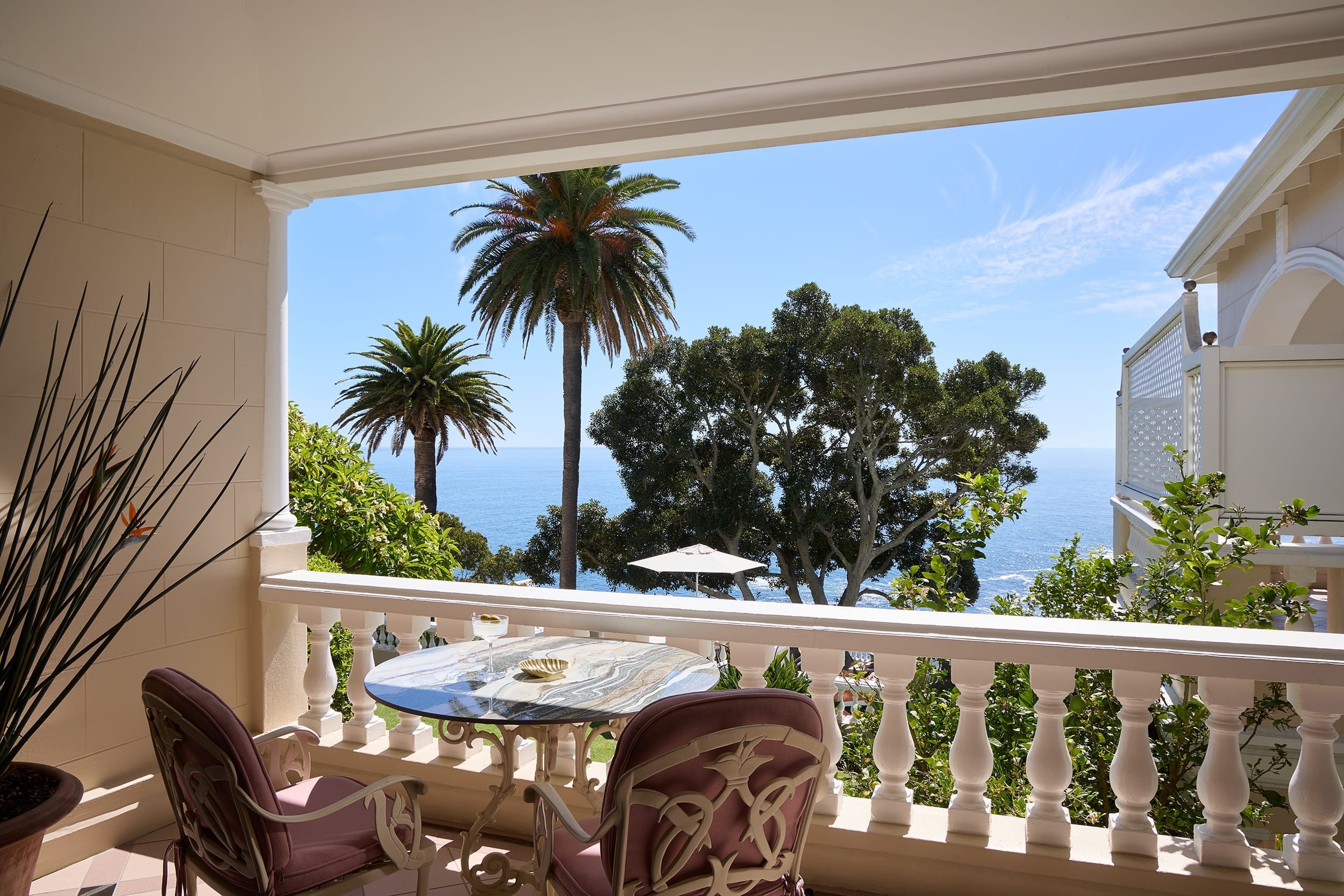 Private ocean-facing terrace of the Deluxe House Room