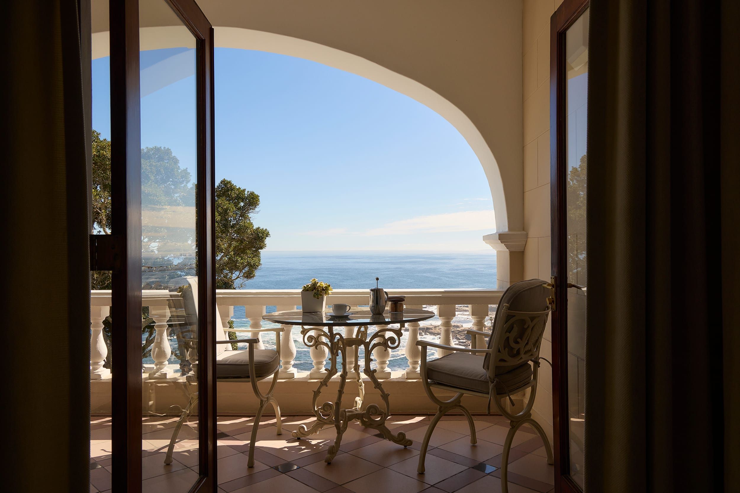 Private ocean-facing terrace of the Deluxe House Room