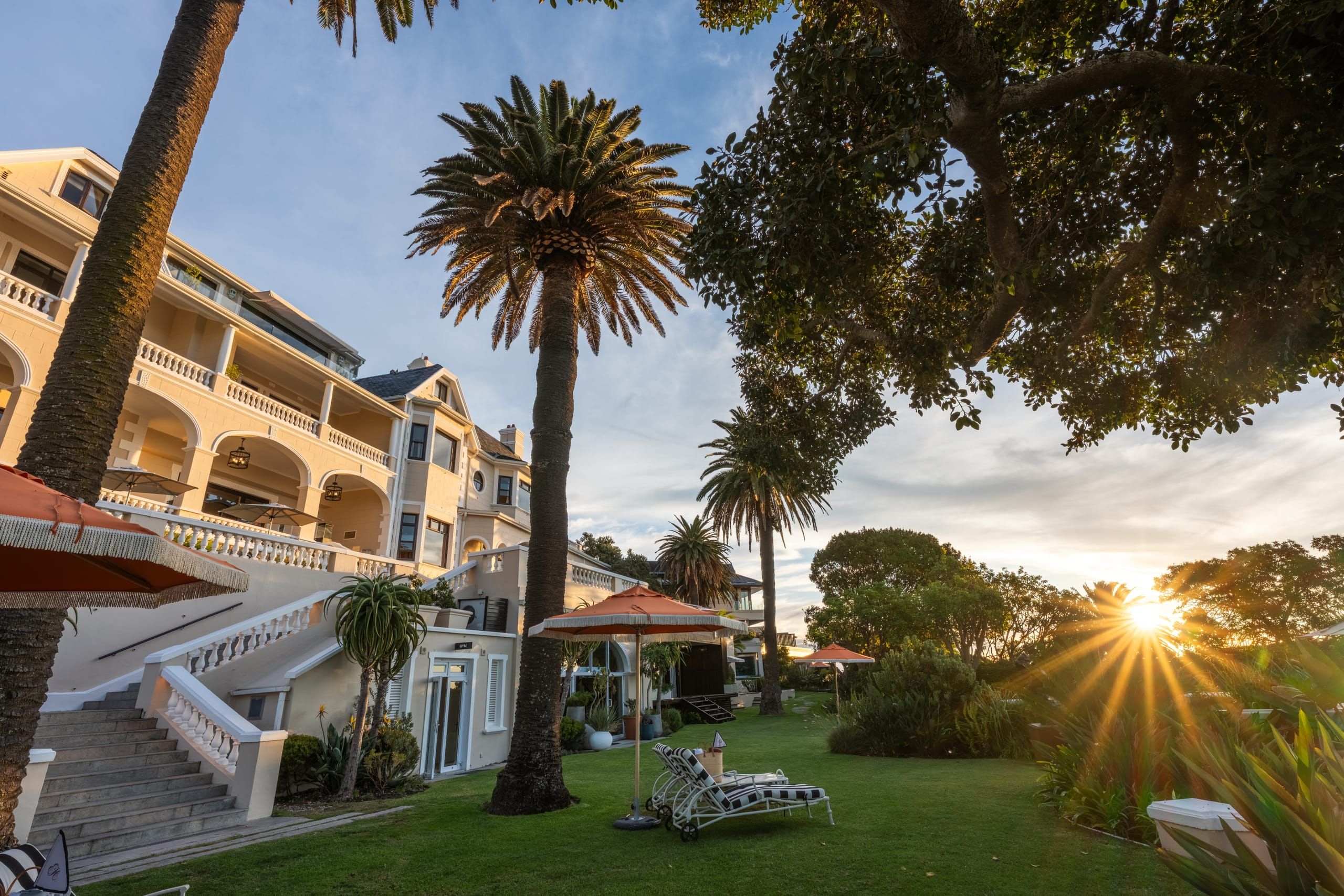 Ellerman House framed by the mountain and indigenous gardens