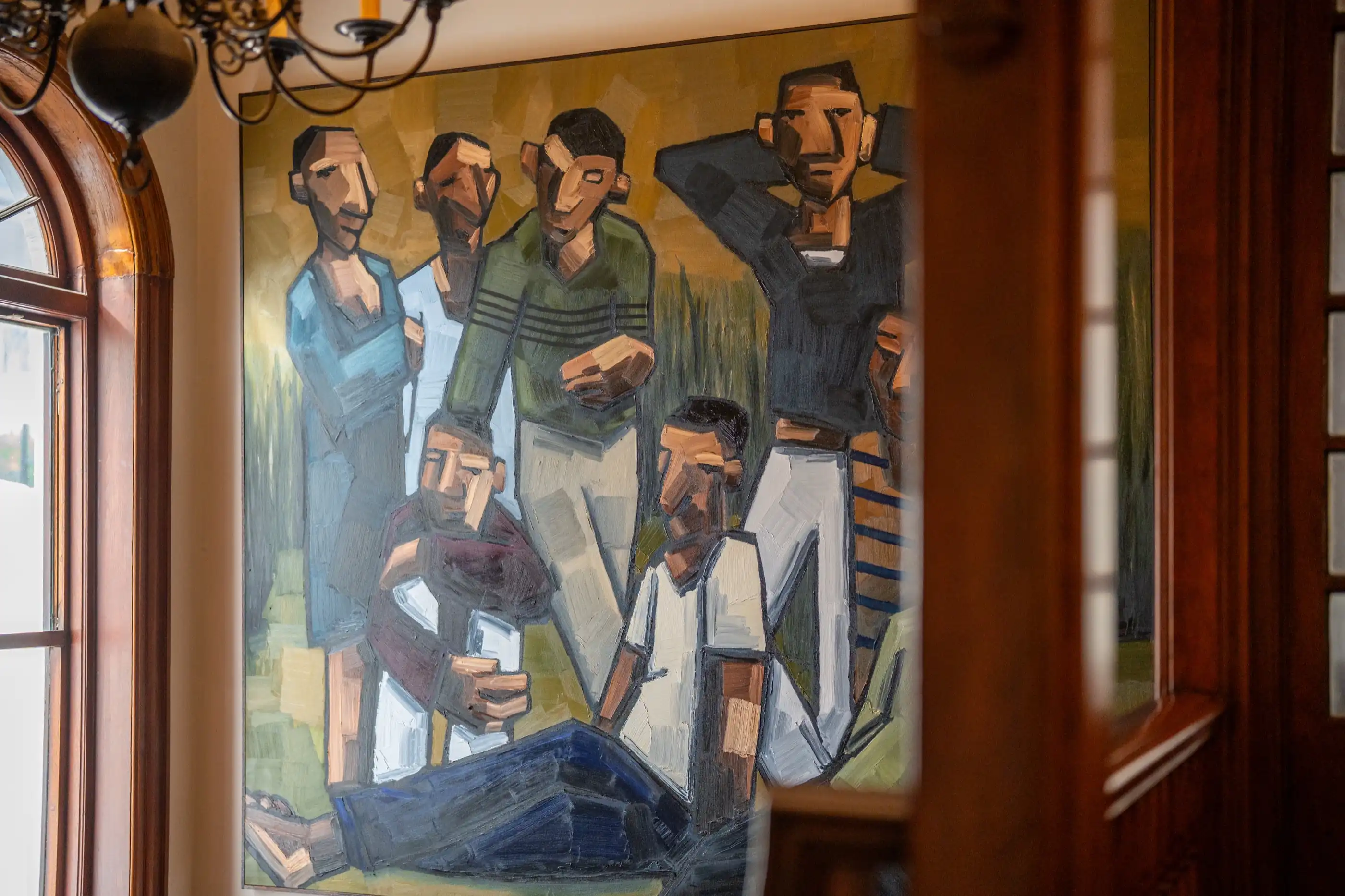 A cubist study of figures from the South African art collection