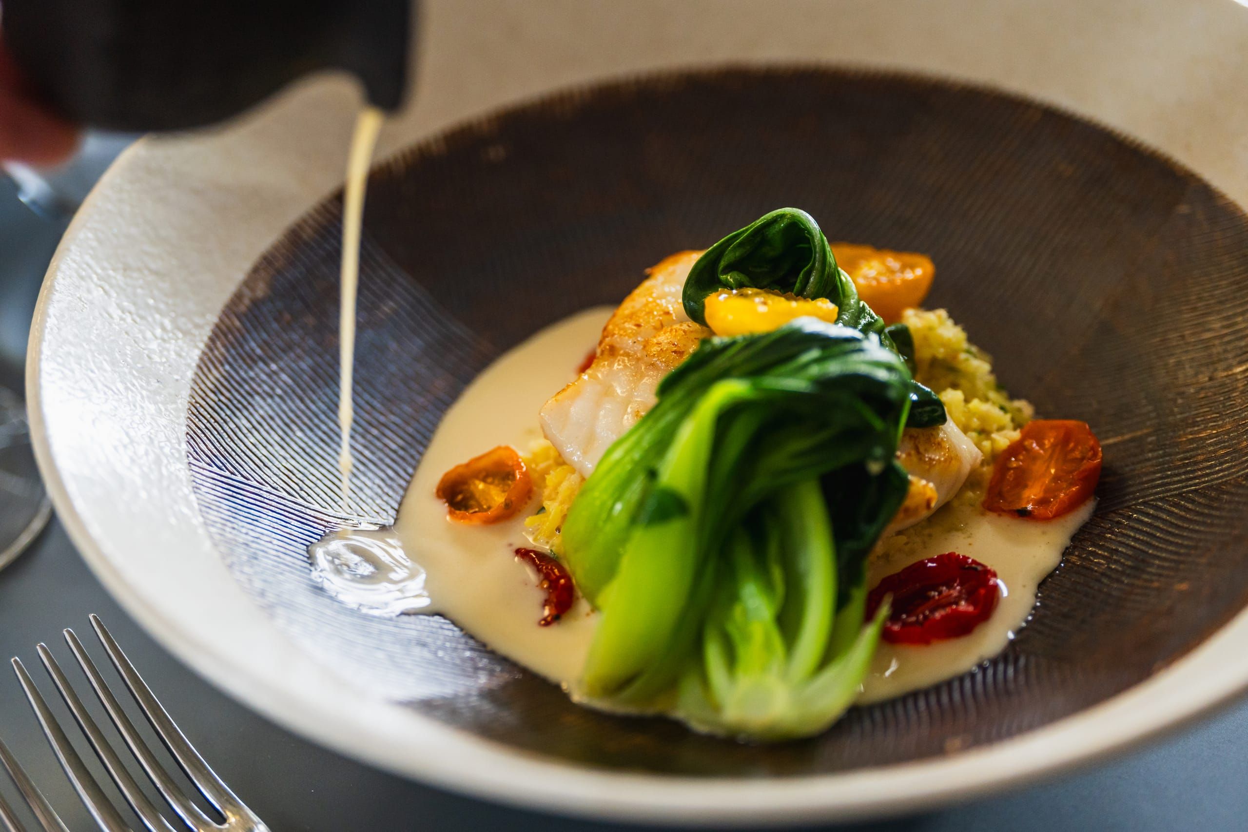 A beautifully plated coastal lunch