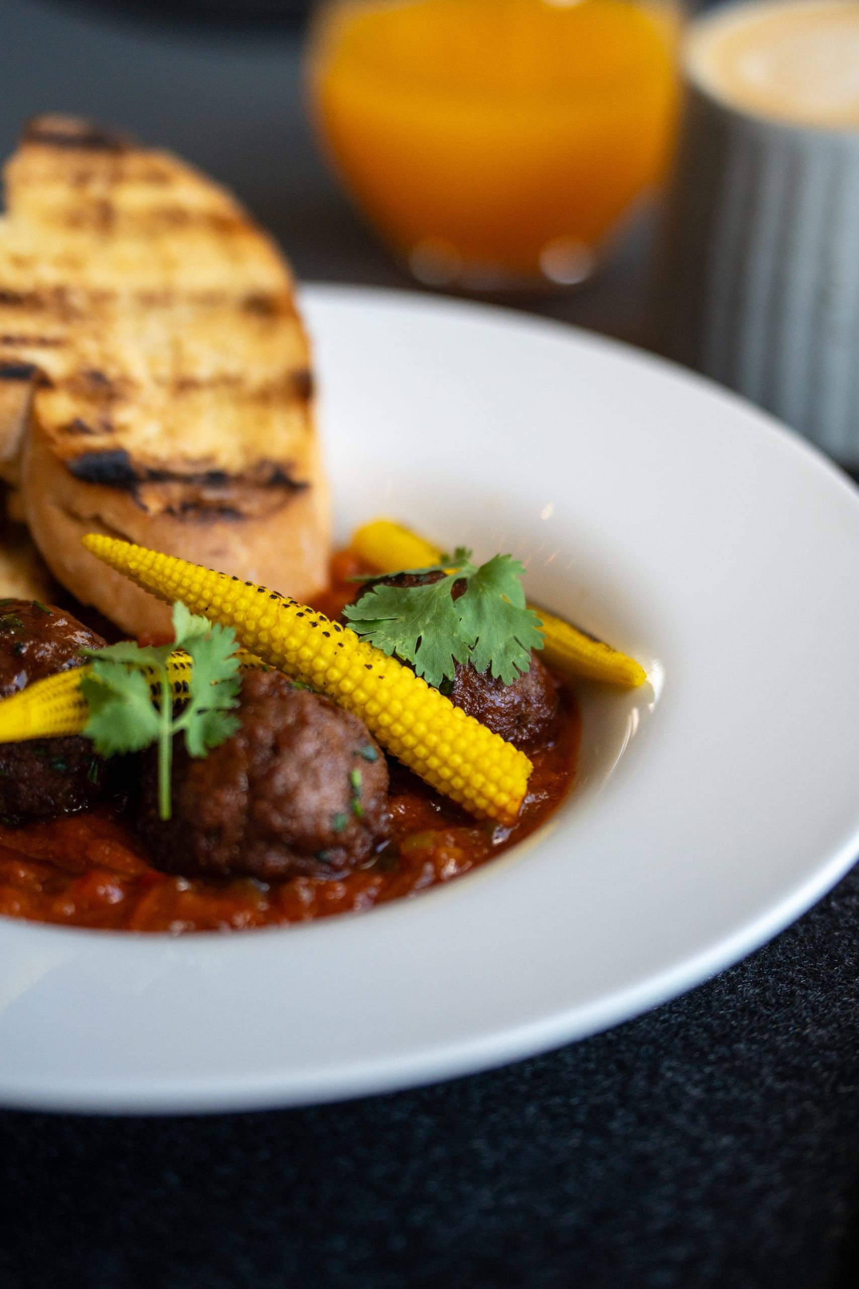 A refined breakfast plate at OneEighty