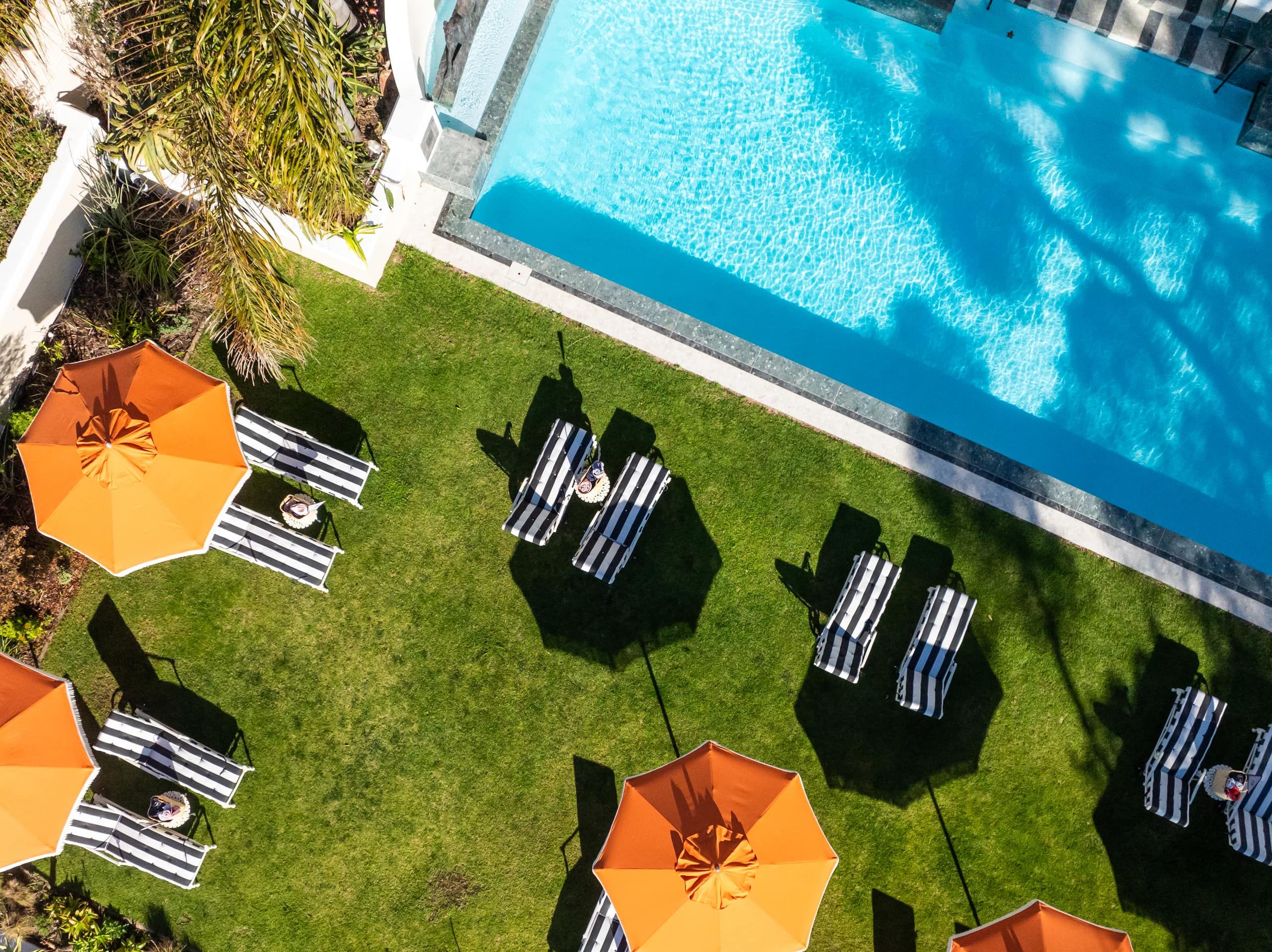 The pool terrace overlooking Bantry Bay