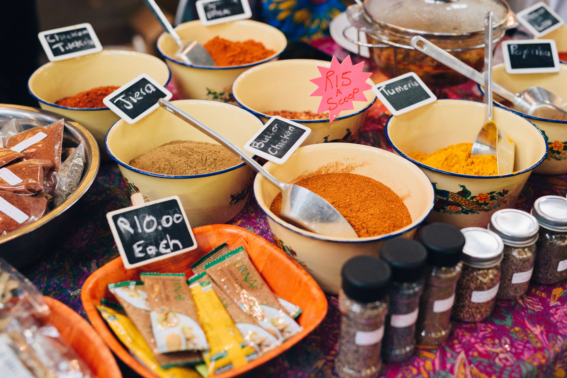 Various spices at the market