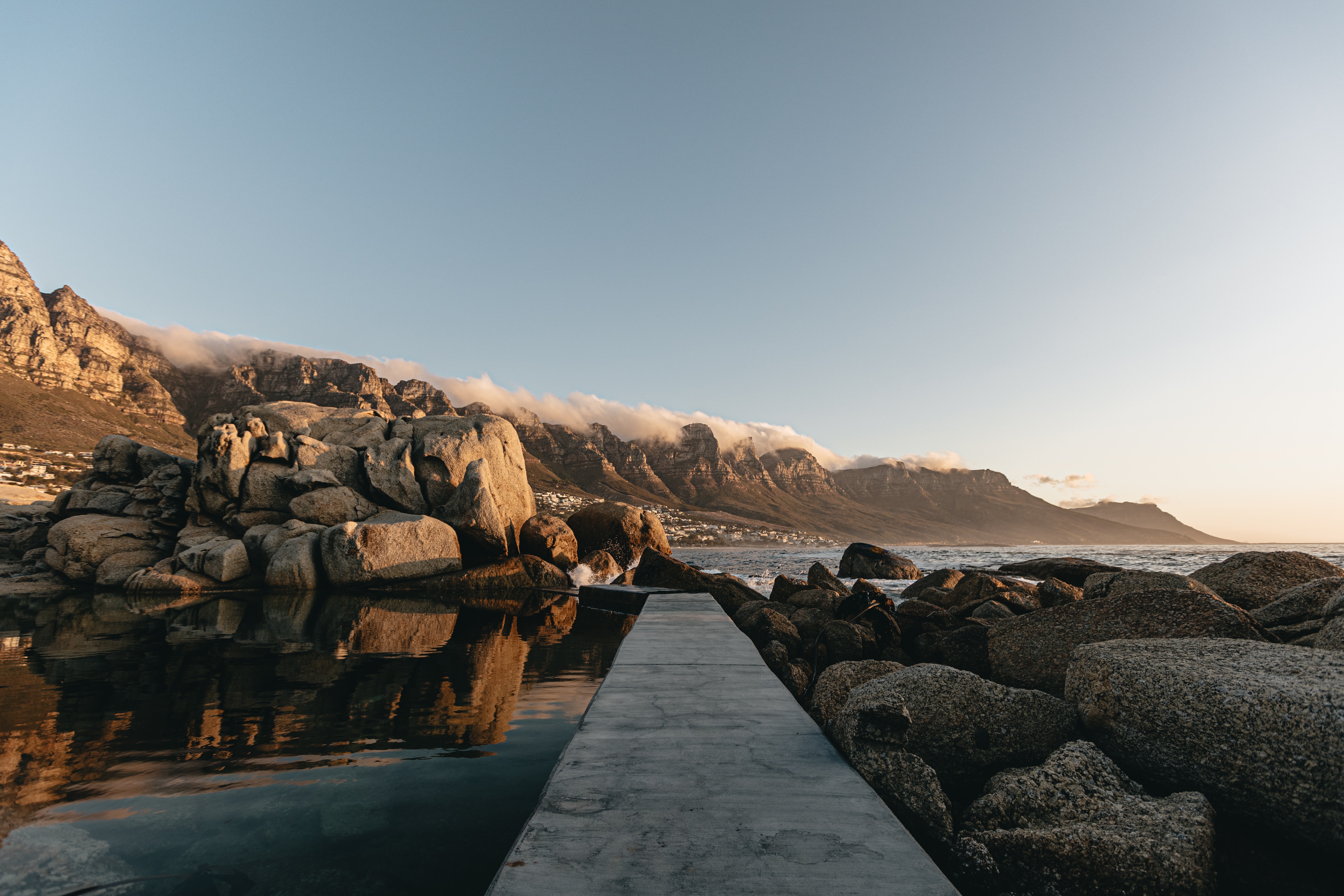 View of campsbay from tidal pool