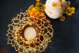 Malva Pudding, Amarula Ice Cream,  Apricot Meebos Jellies, Apricot Sherbert